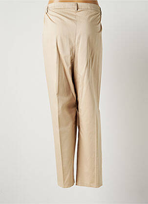 Pantalon droit fermeture zippée sous rabat boutonné taille normale beige JUMFIL femme