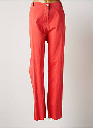 Pantalon droit stretch taille normale rose JUMFIL femme