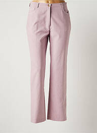 Pantalon droit fermeture zippée sous rabat boutonné taille normale violet JUMFIL femme