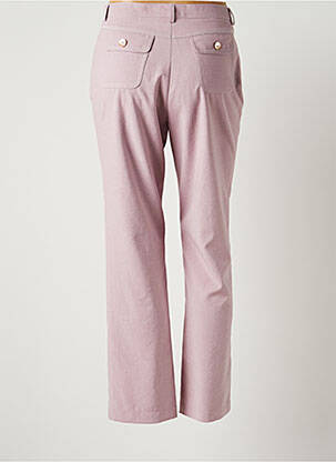 Pantalon droit fermeture zippée sous rabat boutonné taille normale violet JUMFIL femme