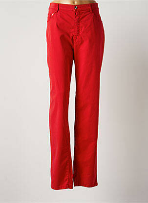 Pantalon droit rouge BRUNO SAINT HILAIRE pour femme