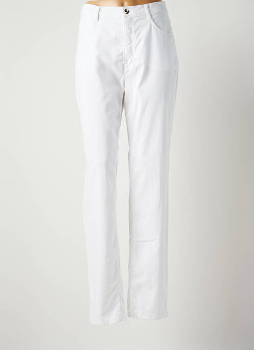 Pantalon slim blanc BRUNO SAINT HILAIRE pour femme