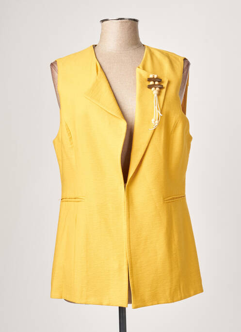 Gilet sans manche fausses poches jaune JUMFIL femme
