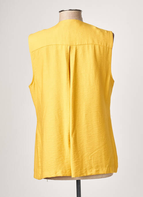 Gilet sans manche fausses poches jaune JUMFIL femme