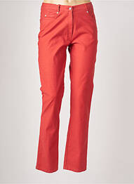 Pantalon droit stretch taille normale rouge JUMFIL femme