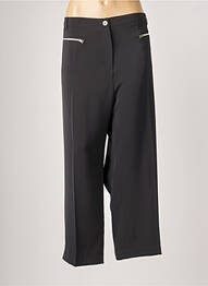 Pantalon droit fermeture zippée sous rabat boutonné taille normale noir JUMFIL femme