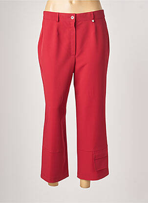 Pantalon 7/8 fermeture zippée sous rabat boutonné taille normale rouge JUMFIL femme