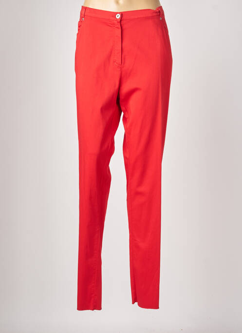 Pantalon droit stretch taille normale rouge JUMFIL femme