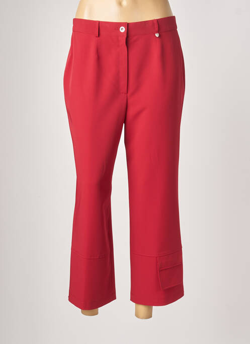 Pantalon 7/8 fermeture zippée sous rabat boutonné taille normale rouge JUMFIL femme