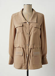 Veste casual col chemisier beige JUMFIL femme