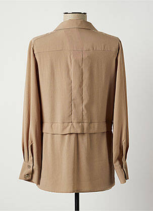 Veste casual col chemisier beige JUMFIL femme
