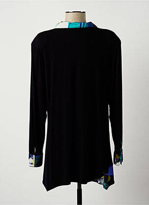 Tunique manches longues col chemisier noir JUMFIL femme