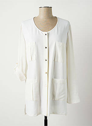 Veste casual col rond beige JUMFIL femme