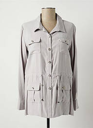 Veste casual col chemisier gris JUMFIL femme