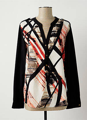 Blouse poignets boutonnés avec fente manches longues noir JUMFIL femme