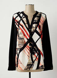 Blouse poignets boutonnés avec fente manches longues noir JUMFIL femme