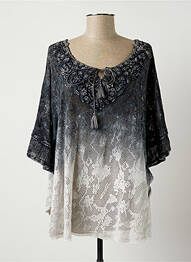 Top stretch manches courtes gris JUMFIL femme