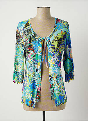Gilet manches longues manches 3/4 bleu JUMFIL femme