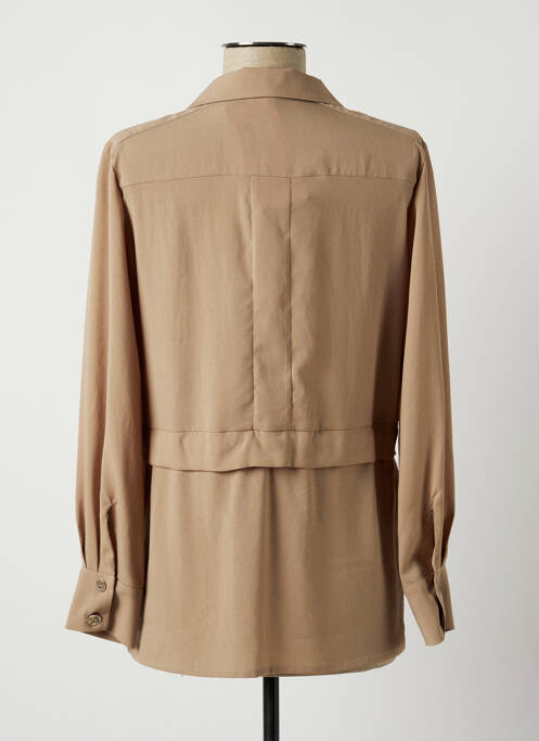 Veste casual col chemisier beige JUMFIL femme