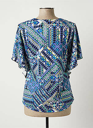 Top stretch manches courtes bleu JUMFIL femme