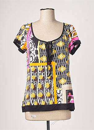 T-shirt stretch manches courtes noir FRED SABATIER femme