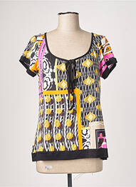 T-shirt stretch manches courtes noir FRED SABATIER femme