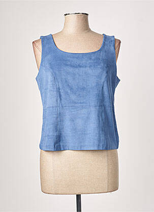 Top col carré sans manche bleu JUMFIL femme