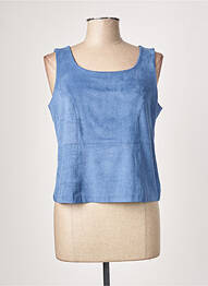 Top col carré sans manche bleu JUMFIL femme