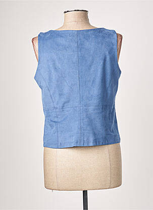 Top col carré sans manche bleu JUMFIL femme