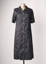 Robe mi-longue manches courtes manches courtes noir JUMFIL femme