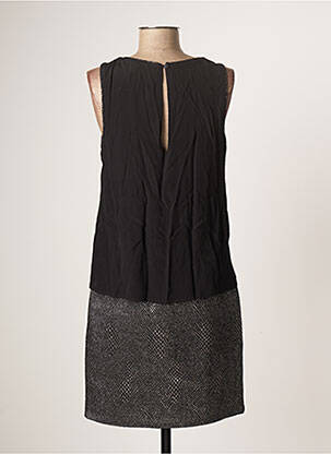 Robe mi-longue imprimé fantaisie sans manche noir VERO MODA femme