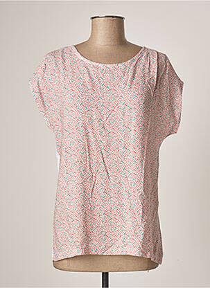 Top tissage jersey manches courtes rose KATMAI femme