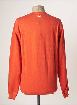 Sweat-shirt stretch manches longues orange FILA homme
