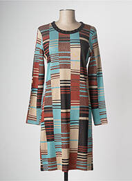 Robe pull coupe cintrée manches longues beige LO! LES FILLES femme