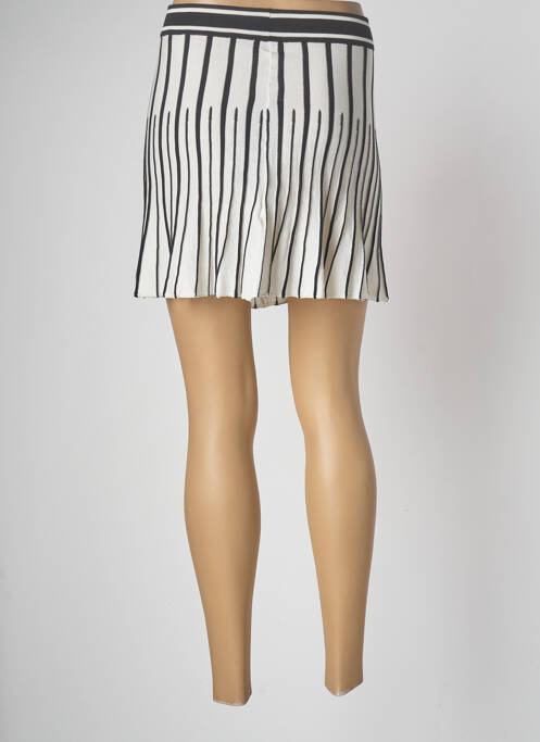 Jupe courte coupe évasée blanc JEI'S BY LETIZIA DENARO femme