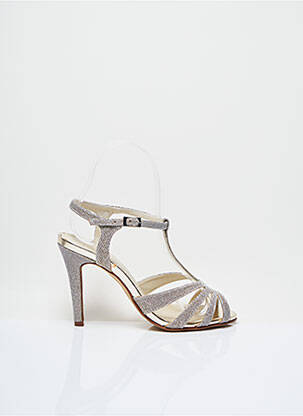 Sandales/nu pieds type de semelle amortissante talon de 7 à 9cm jaune RAINBOW femme