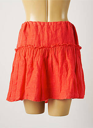 Jupe courte coupe évasée orange ZYGA femme