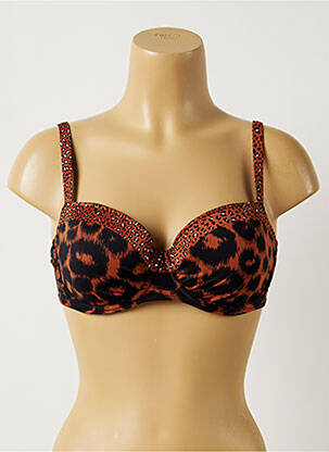 Haut de maillot de bain haut soutien-gorge moulé haut soutien-gorge moulé marron MARIE JO femme