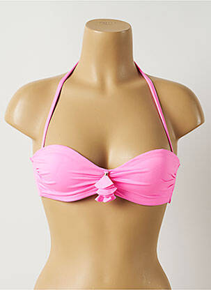 Haut de maillot de bain stretch haut soutien-gorge emboitant rose ALMA DA ONDA femme