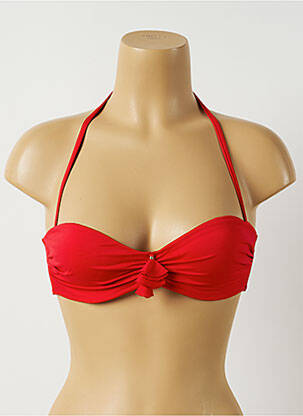 Haut de maillot de bain stretch haut soutien-gorge emboitant rouge ALMA DA ONDA femme