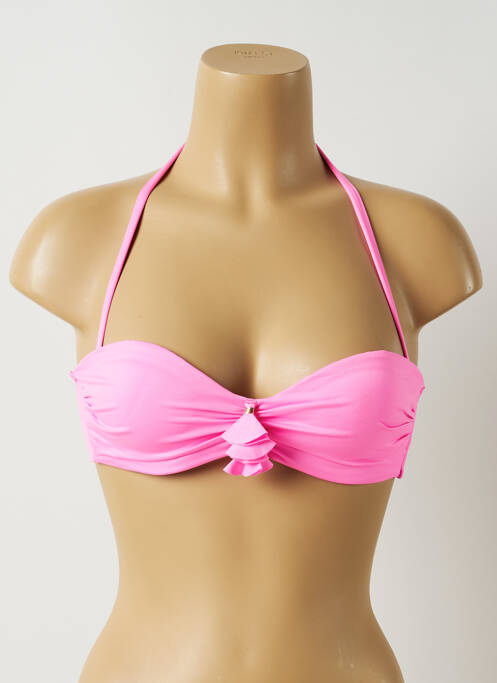 Haut de maillot de bain stretch haut soutien-gorge emboitant rose ALMA DA ONDA femme