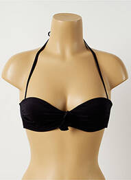 Haut de maillot de bain stretch haut soutien-gorge balconnet noir ALMA DA ONDA femme