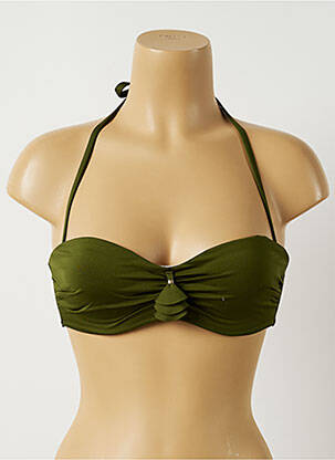 Haut de maillot de bain stretch haut soutien-gorge balconnet vert ALMA DA ONDA femme