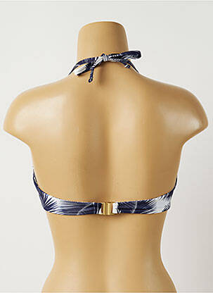 Haut de maillot de bain stretch haut soutien-gorge balconnet bleu ALMA DA ONDA femme