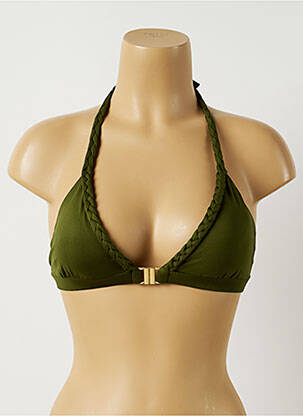 Haut de maillot de bain stretch haut triangles vert ALMA DA ONDA femme