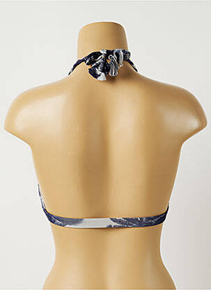 Haut de maillot de bain stretch haut triangles bleu ALMA DA ONDA femme