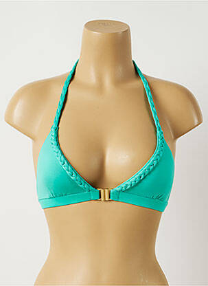 Haut de maillot de bain stretch haut triangles vert ALMA DA ONDA femme