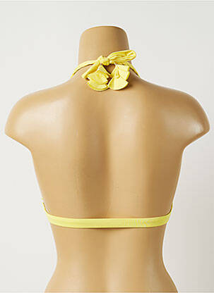 Haut de maillot de bain stretch haut triangles jaune ALMA DA ONDA femme