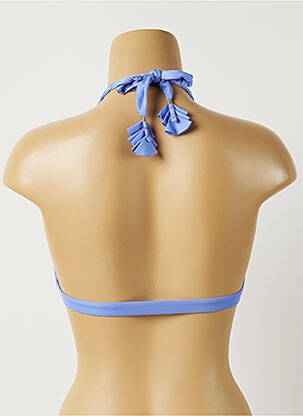 Haut de maillot de bain stretch haut triangles bleu ALMA DA ONDA femme