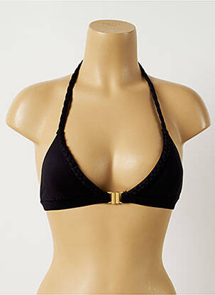 Haut de maillot de bain stretch haut triangles noir ALMA DA ONDA femme